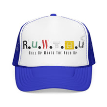 Load image into Gallery viewer, Trucker Hat — Rusted Retro Gas Pump Logo (Foam Front)