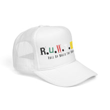 Load image into Gallery viewer, Trucker Hat — Rusted Retro Gas Pump Logo (Foam Front)