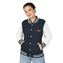 Load image into Gallery viewer, Letterman Jacket - Retro Color Block 'Hustle' Chest Logo