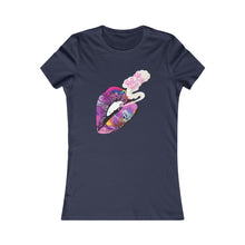 Load image into Gallery viewer, Women's Lip Art Tee — 'Kiss the World' Graphic Shirt