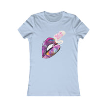Load image into Gallery viewer, Women's Lip Art Tee — 'Kiss the World' Graphic Shirt