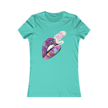 Load image into Gallery viewer, Women's Lip Art Tee — 'Kiss the World' Graphic Shirt