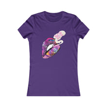 Load image into Gallery viewer, Women's Lip Art Tee — 'Kiss the World' Graphic Shirt