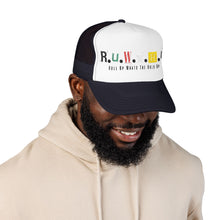 Load image into Gallery viewer, Trucker Hat — Rusted Retro Gas Pump Logo (Foam Front)