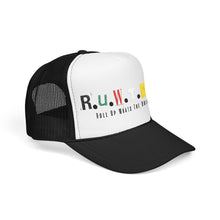 Load image into Gallery viewer, Trucker Hat — Rusted Retro Gas Pump Logo (Foam Front)