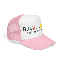 Load image into Gallery viewer, Trucker Hat — Rusted Retro Gas Pump Logo (Foam Front)