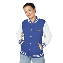 Load image into Gallery viewer, Letterman Jacket - Retro Color Block 'Hustle' Chest Logo