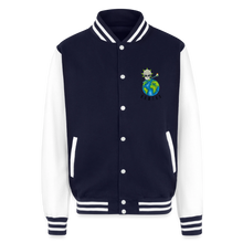 Load image into Gallery viewer, Unisex College Sweat Jacket - navy/white
