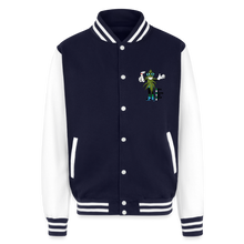 Load image into Gallery viewer, Just Hoods Heavyweight Letterman Jacket - navy/white