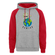 Load image into Gallery viewer, Colorblock Hoodie - heather grey/red