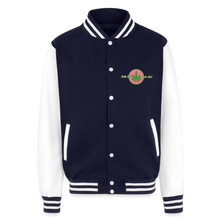 Load image into Gallery viewer, Just Hoods Heavyweight Letterman Jacket - navy/white