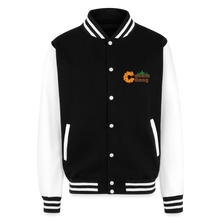 Load image into Gallery viewer, Just Hoods Heavyweight Letterman Jacket - black/white