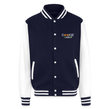 Load image into Gallery viewer, Unisex College Sweat Jacket - navy/white