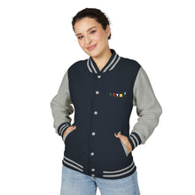 Load image into Gallery viewer, Letterman Jacket - Retro Color Block 'Hustle' Chest Logo