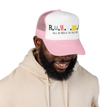 Load image into Gallery viewer, Trucker Hat — Rusted Retro Gas Pump Logo (Foam Front)