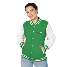 Load image into Gallery viewer, Letterman Jacket - Retro Color Block 'Hustle' Chest Logo