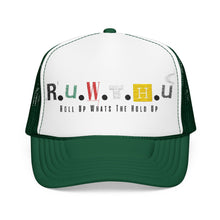 Load image into Gallery viewer, Trucker Hat — Rusted Retro Gas Pump Logo (Foam Front)