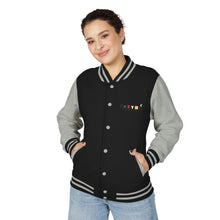 Load image into Gallery viewer, Letterman Jacket - Retro Color Block 'Hustle' Chest Logo
