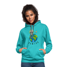 Load image into Gallery viewer, Contrast Hoodie - scuba blue/asphalt