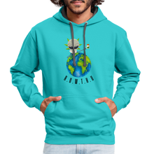 Load image into Gallery viewer, Contrast Hoodie - scuba blue/asphalt