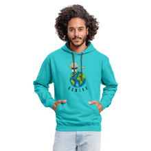 Load image into Gallery viewer, Contrast Hoodie - scuba blue/asphalt