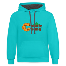 Load image into Gallery viewer, Contrast Hoodie - scuba blue/asphalt