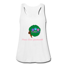 Load image into Gallery viewer, Women's Flowy Tank Top by Bella - white