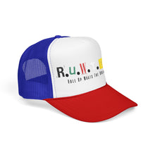 Load image into Gallery viewer, Trucker Hat — Rusted Retro Gas Pump Logo (Foam Front)
