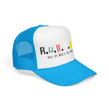 Load image into Gallery viewer, Trucker Hat — Rusted Retro Gas Pump Logo (Foam Front)
