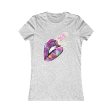 Load image into Gallery viewer, Women's Lip Art Tee — 'Kiss the World' Graphic Shirt
