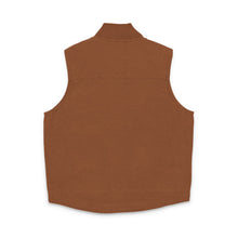 Load image into Gallery viewer, Embroidered Washed Duck Cloth Vest — Durable Workwear Vest with Green Camo Patch
