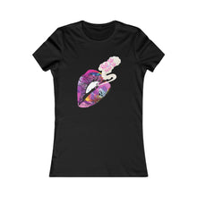 Load image into Gallery viewer, Women's Lip Art Tee — 'Kiss the World' Graphic Shirt
