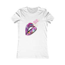 Load image into Gallery viewer, Women's Lip Art Tee — 'Kiss the World' Graphic Shirt
