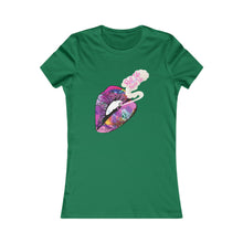 Load image into Gallery viewer, Women's Lip Art Tee — 'Kiss the World' Graphic Shirt
