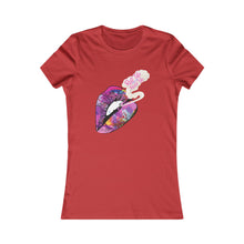 Load image into Gallery viewer, Women's Lip Art Tee — 'Kiss the World' Graphic Shirt
