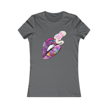 Load image into Gallery viewer, Women's Lip Art Tee — 'Kiss the World' Graphic Shirt
