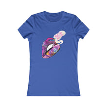 Load image into Gallery viewer, Women's Lip Art Tee — 'Kiss the World' Graphic Shirt
