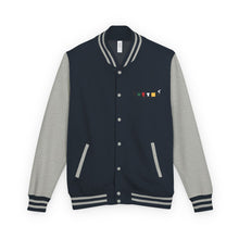 Load image into Gallery viewer, Letterman Jacket - Retro Color Block 'Hustle' Chest Logo

