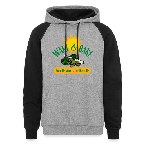 Colorblock Hoodie - heather gray/black