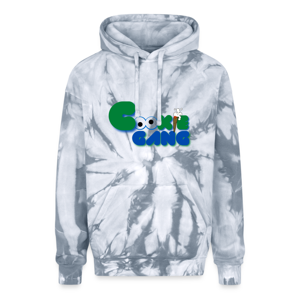 Adult Tie Dye Hoodie - spider silver