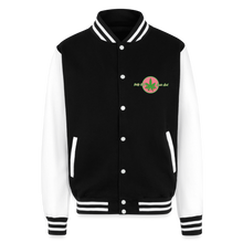 Load image into Gallery viewer, Just Hoods Heavyweight Letterman Jacket - black/white
