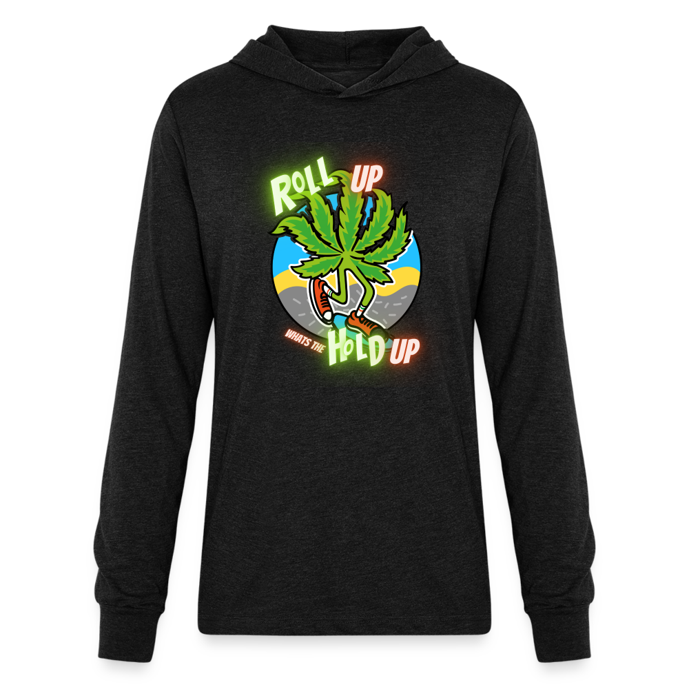 Unisex Long Sleeve Hoodie Shirt - heather black