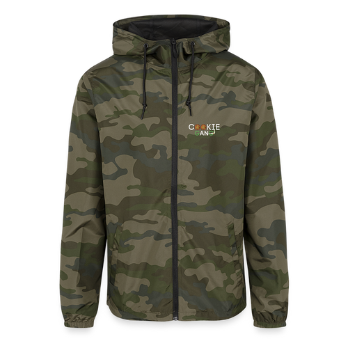 Unisex Lightweight Windbreaker Jacket - green camo