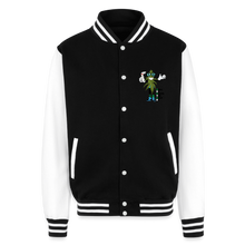 Load image into Gallery viewer, Just Hoods Heavyweight Letterman Jacket - black/white
