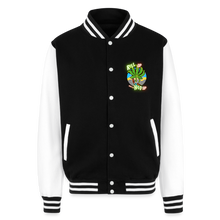 Load image into Gallery viewer, Just Hoods Heavyweight Letterman Jacket - black/white
