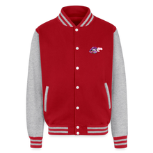 Load image into Gallery viewer, Unisex College Sweat Jacket - red/heather grey

