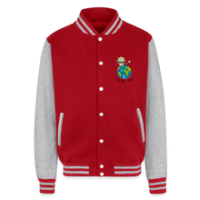 Load image into Gallery viewer, Unisex College Sweat Jacket - red/heather grey
