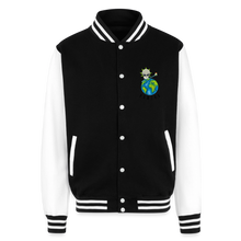 Load image into Gallery viewer, Unisex College Sweat Jacket - black/white
