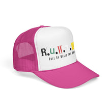 Load image into Gallery viewer, Trucker Hat — Rusted Retro Gas Pump Logo (Foam Front)
