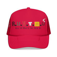 Load image into Gallery viewer, Trucker Hat — Rusted Retro Gas Pump Logo (Foam Front)
